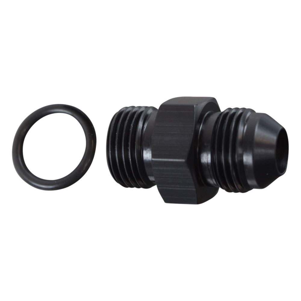 ICT Billet AN Fitting F08AN080R; ORB to AN AN to ORB Adapter Black -08AN Male Straight -08AN ORB Male 