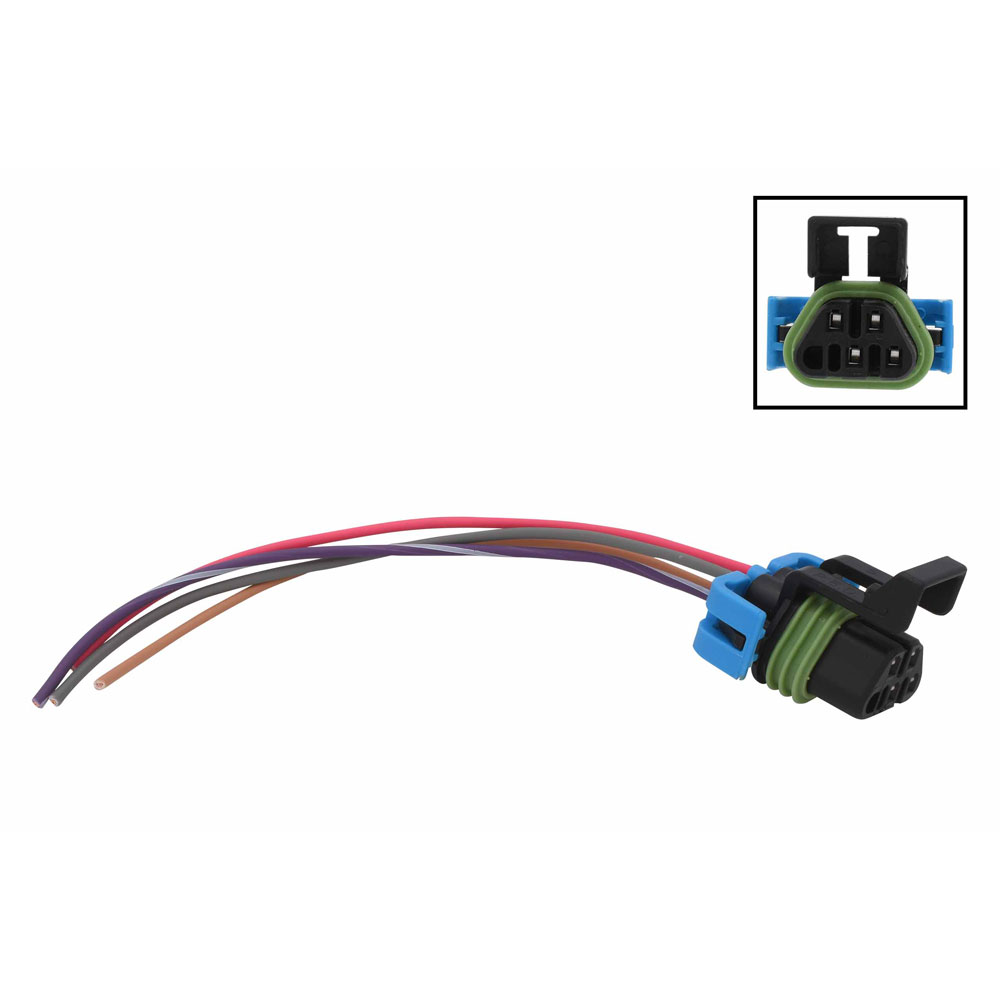 Photo for ICT Billet Oxygen Sensor Connector WP0XY38; Oxygen Sensor Pigtail 4 Wire Male Trapezoid for 2008 to 2013 GM Corvette LS