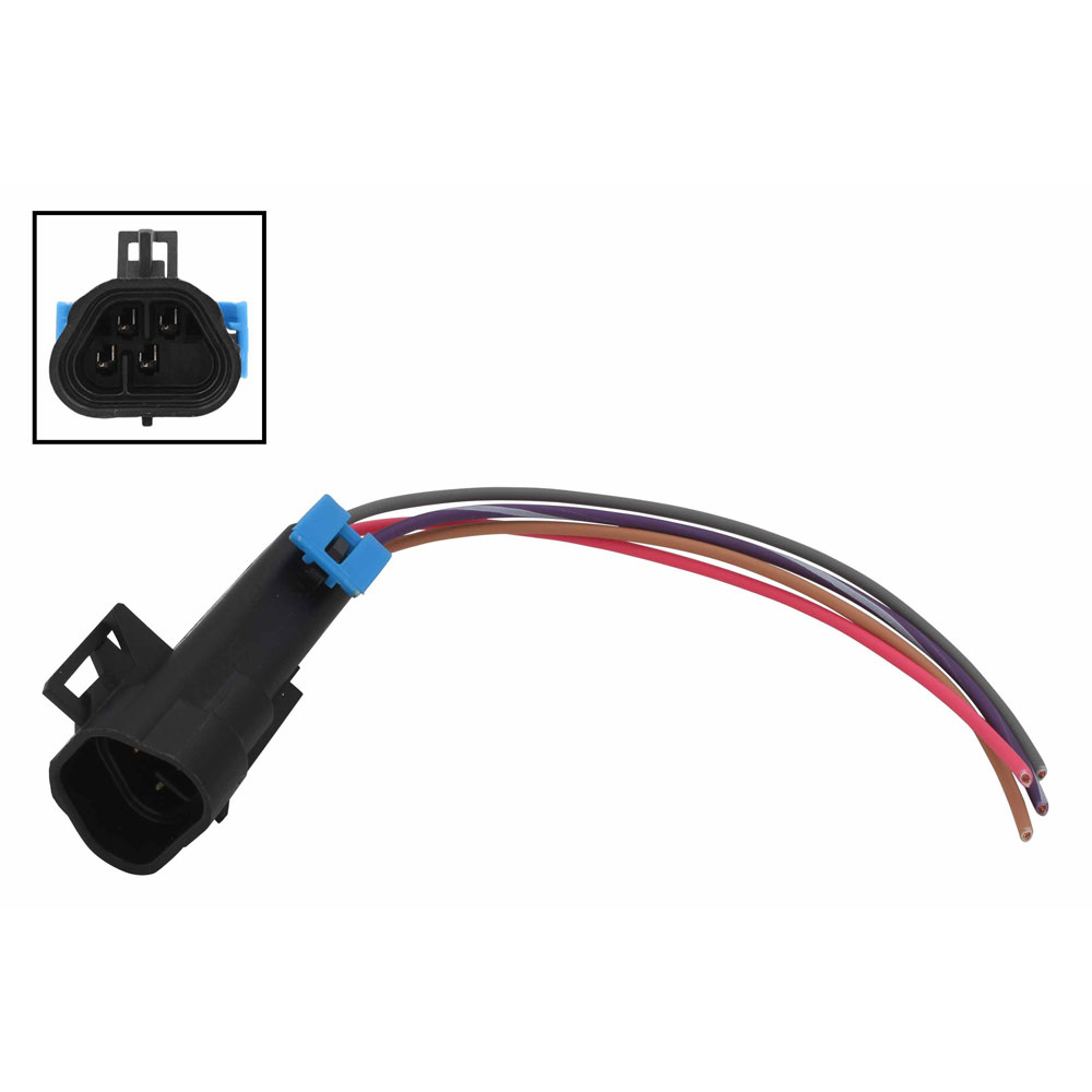 Photo for ICT Billet Oxygen Sensor Connector WP0XY39; Oxygen Sensor Pigtail 4 Wire Trapezoid Female for 2008 to 2013 GM Corvette C6 LS