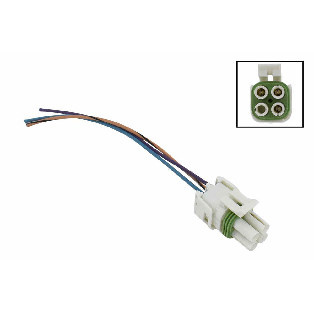 Photo for ICT Billet Torque Converter Clutch Solenoid Connector WPTCC10; TCC Pigtail 4 Wire Square Male for 1984 to 1993 GM 700R4