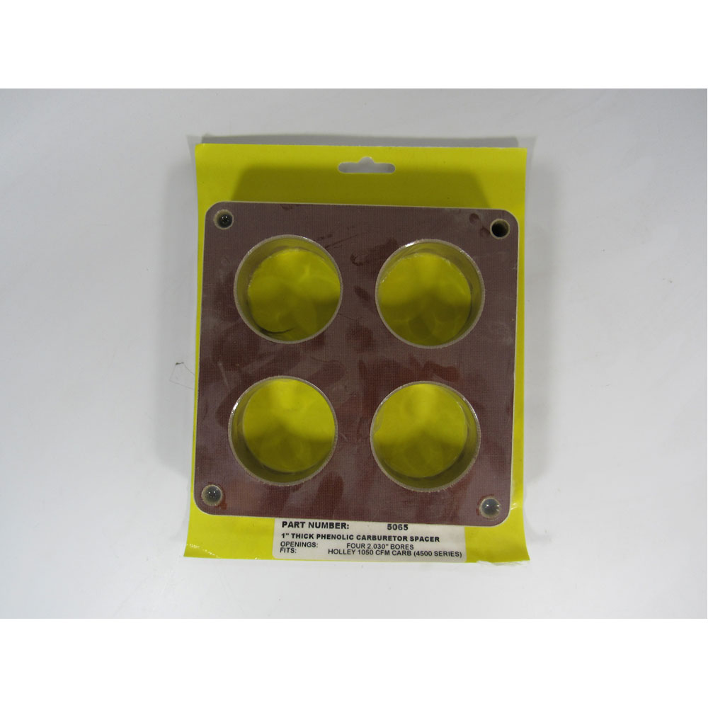 Photo for Jomar Carburetor Spacer 5065; Phenolic Spacer 4500 Dominator 1.000 in. 4-Hole Brown Phenolic