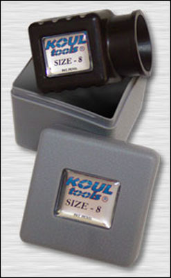Photo for Koul Tools Hose End Installation Tool 8SINGLE; AN Hose Assembly Tool -08AN Black Composite Push On Steel Braided