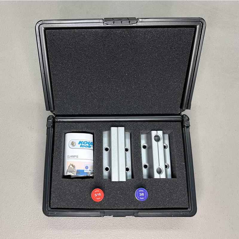 Photo for Koul Tools Hose End Installation Tool FL101; Nylon Fuel Line Tool Straight, Union, Elbow Silver Aluminum Nylon Hose Adapters for EZ ON Hose Press 5/16, 3/8 in.