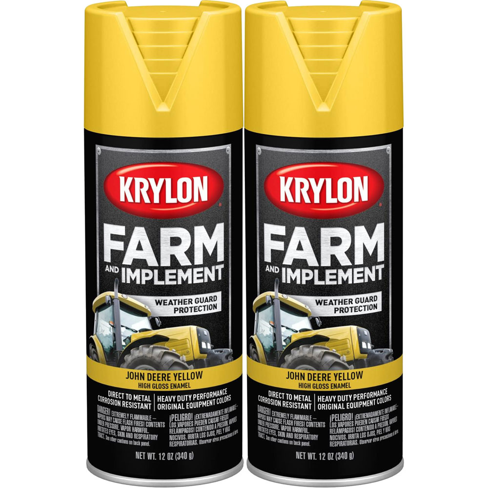 Photo for Krylon Paint 1934(2-PACK); Farm and Implement 12.0 oz. Aerosol John Deere Yellow 
