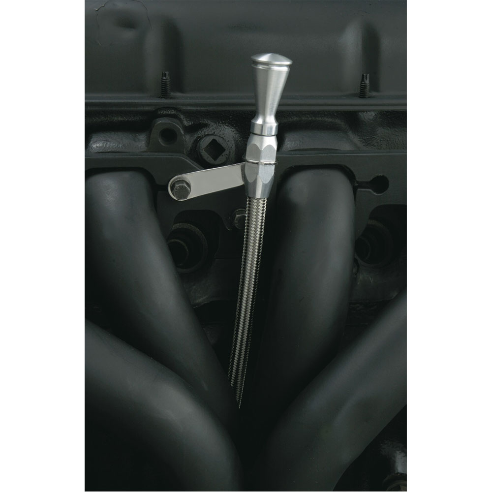 Photo for Lokar Oil Dipstick ED-5018; Non Locking Brite Anodized Aluminum for Chevy SBC Dart SHP