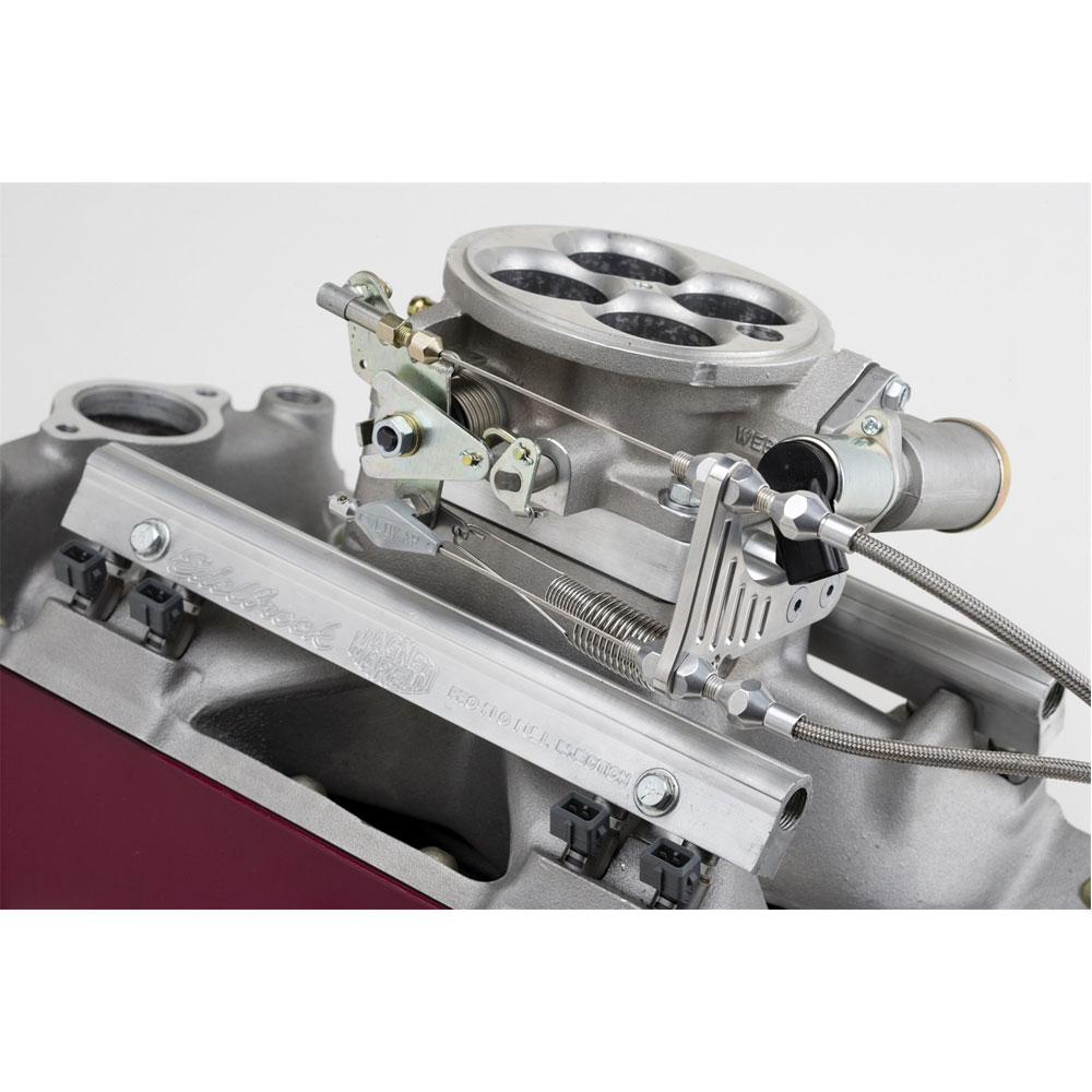 Photo for Lokar Throttle Cable and Auto Transmission Kickdown Cable Bracket TCB-40EDK; Edelbrock Pro Flow Bracket