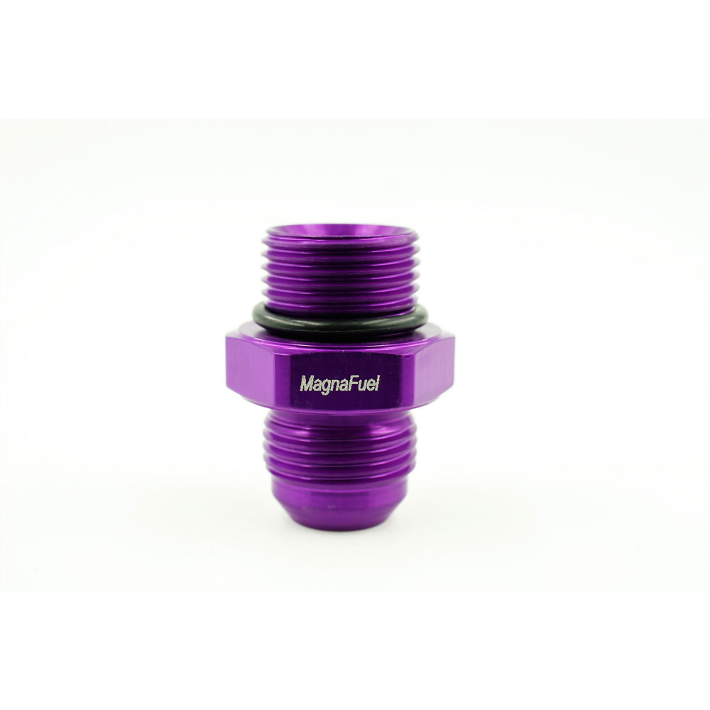 MagnaFuel AN Fitting MP-3009; AN to ORB Adapter Purple -12AN Male Straight -12 ORB Male 