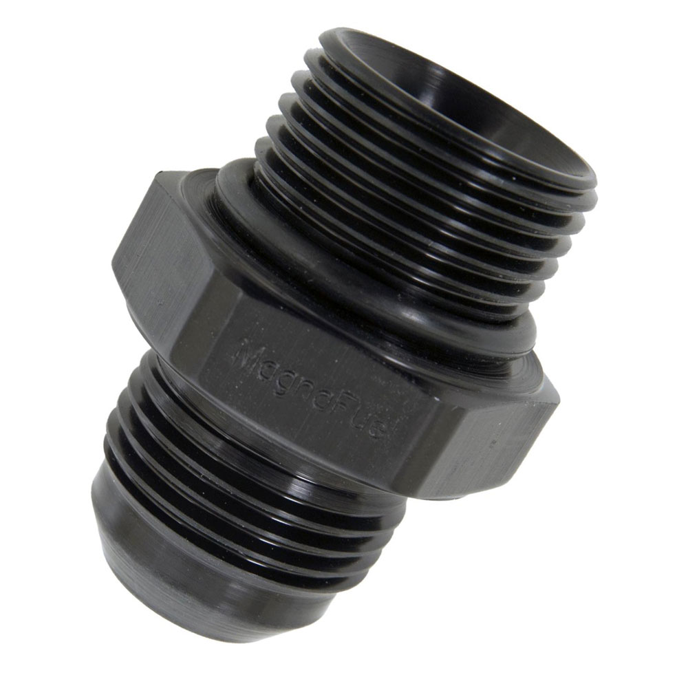 MagnaFuel AN Fitting MP-3012-BLK; AN to ORB Adapter AN to ORB Adapter Black -06AN Male Straight -06AN ORB Male 