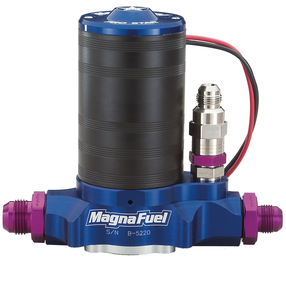 Photo for MagnaFuel Electric Fuel Pump MP-4401; ProStar 500 25-36 PSI Black, Blue Billet Aluminum Gasoline, Alcohol