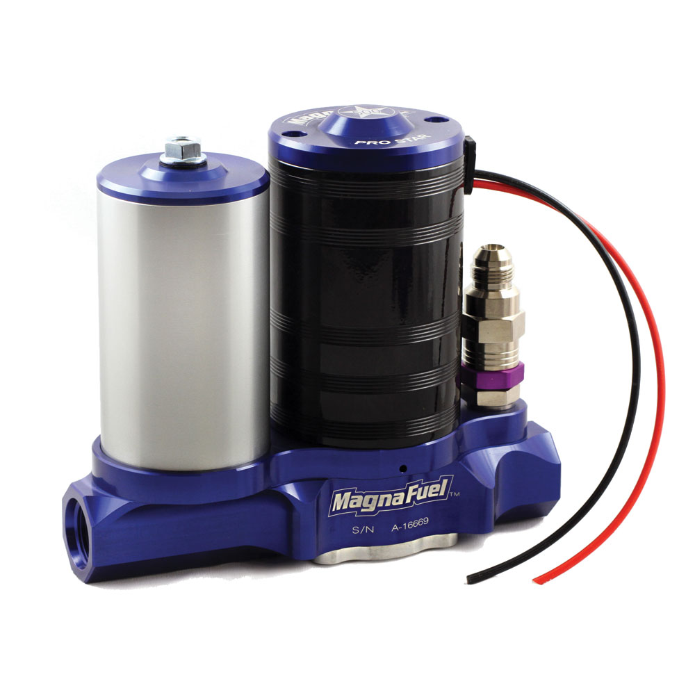 Photo for MagnaFuel Electric Fuel Pump MP-4450; ProStar 500 25-36 PSI Black, Blue Billet Aluminum Gasoline, Alcohol