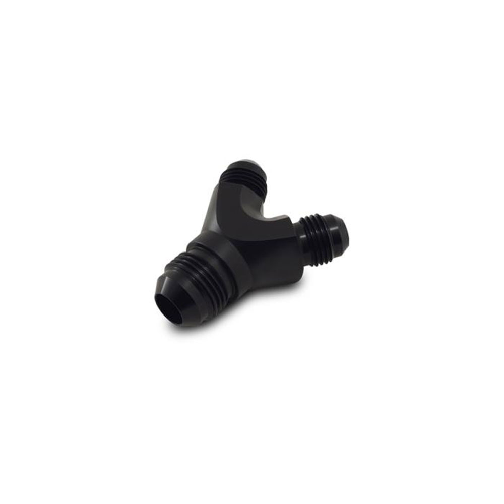 MagnaFuel AN Fitting MP-6233-BLK; AN Y Fitting AN to AN Y Block Black -03AN Male Y Fitting -03AN Male -03AN Male 