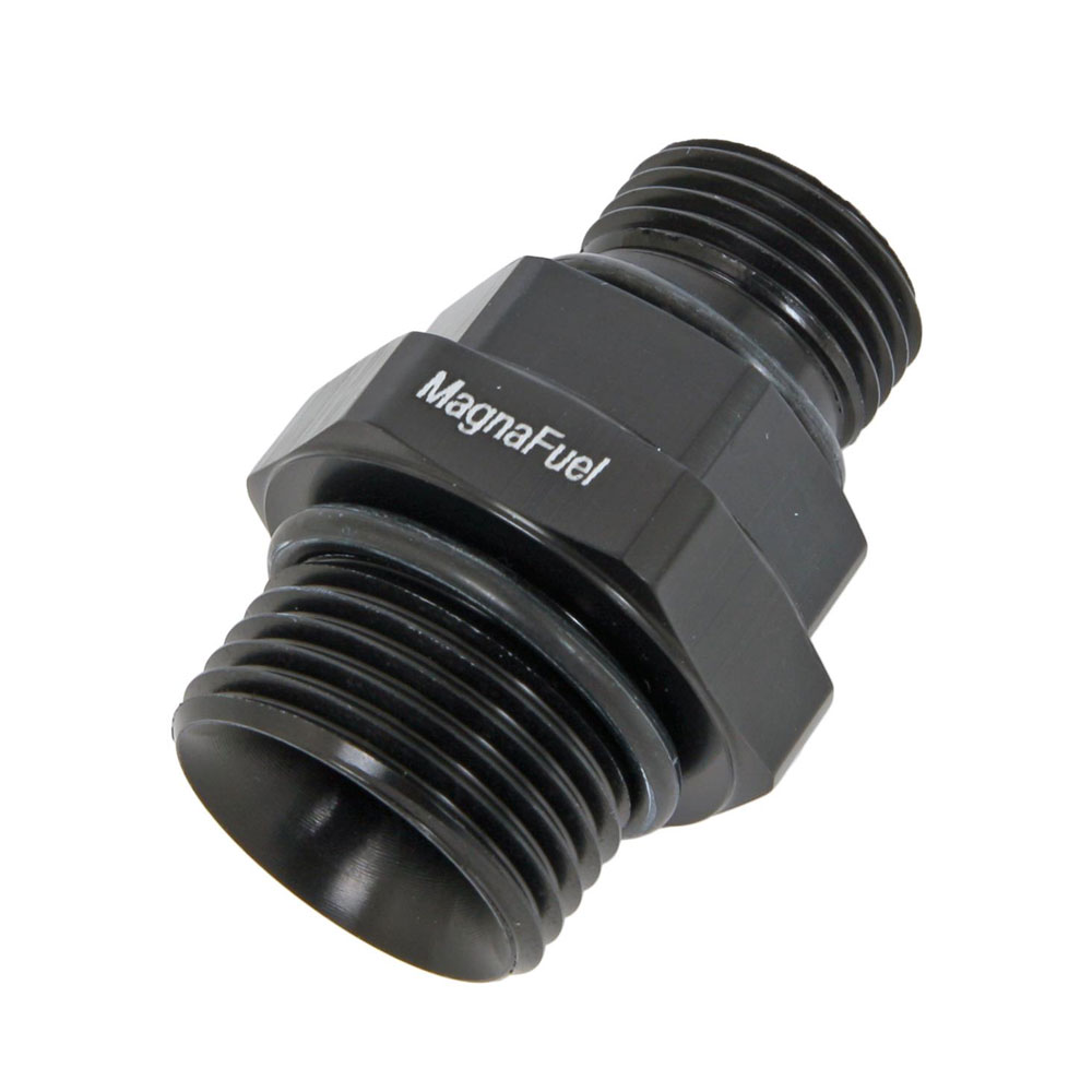 MagnaFuel O-Ring Boss Fitting MP-3031-BLK; ORB to ORB Union Union Black Anodized -12AN ORB Male Straight -10AN ORB Male 