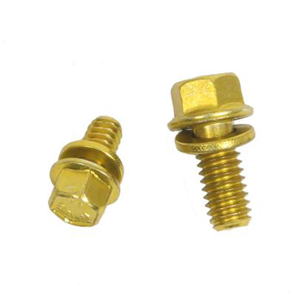 Manley Oil Pan Bolts 42189; Hex Bolt Gold Iridite Steel for Chevy 262 to 400 