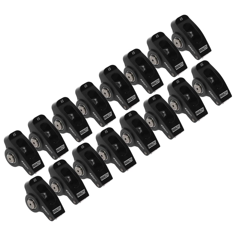 Manley Rocker Arm Kit 433271-16; Pro Series 1.5 3/8 in. 2024 Billet Aluminum Full Roller for Chevy 262 to 400 