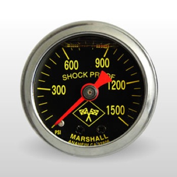 Photo for Marshall Nitrous Oxide Pressure Gauge MNS01500; Nitrous Pressure 0 to 1500 PSI 1-1/2 in. Full Mechanical 