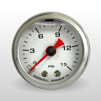 Photo for Marshall Instruments Fuel Pressure Gauge CW00015; Inline 0 to 15 PSI 1-1/2 in. Full Mechanical