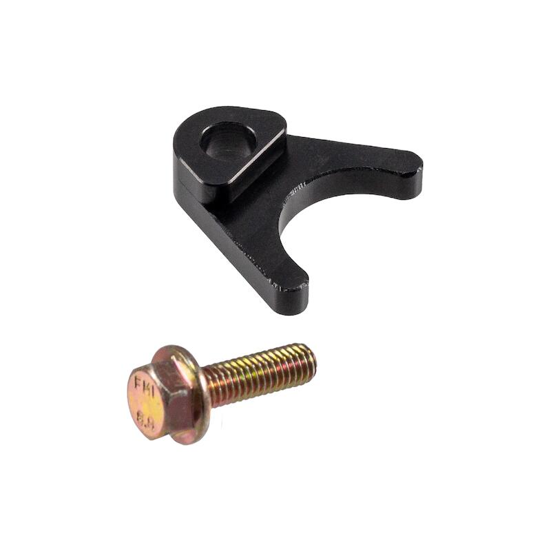 Melling Oil Pump Pickup Tube Bracket M29500; Black Anodized Billet Aluminum for GM LS 