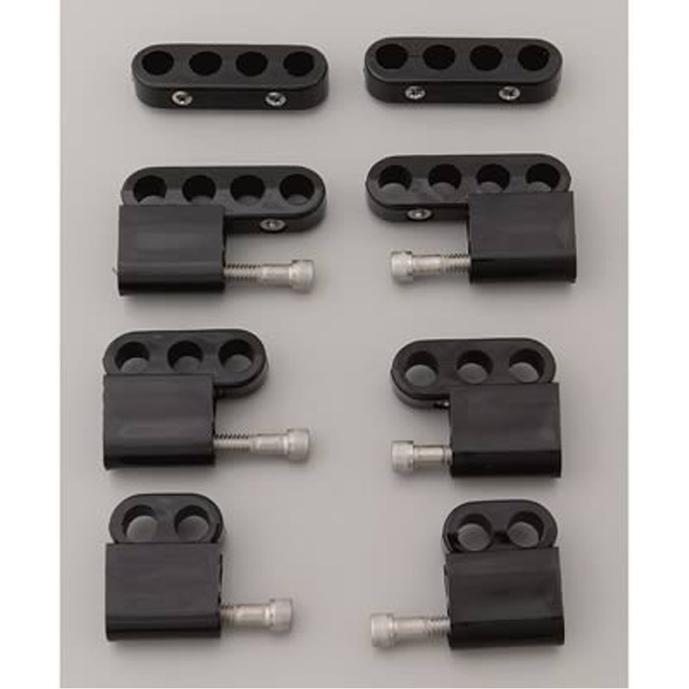 Made For You Spark Plug Wire Holder 50-710-11; Vertical Wire Loom 10.500 mm Clamp On Black Plastic 