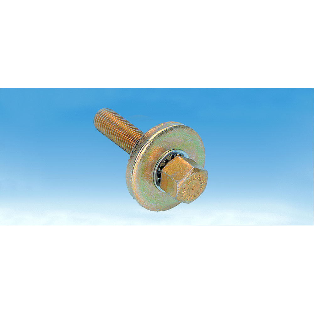 Milodon Harmonic Balancer Bolt 84530; Hex 7/16 in. -20 2.000 in. Gold Zinc Steel for Chevy 262 to 400 