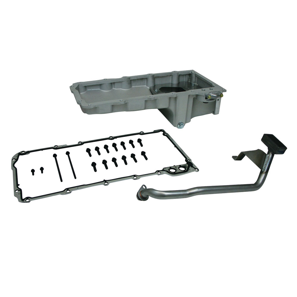 Moroso Oil Pan 20105; Street/Strip Wet Sump 6 Quart Natural for 1965 to 1972 GM Camaro, Nova, Chevelle LS 