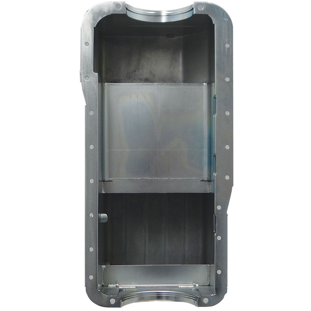 Moroso Oil Pan 20520; Street, Strip Wet Sump 7 Quart Clear Zinc for 1979 to 1993 Ford Mustang, Thunderbird, Cougar 351W 