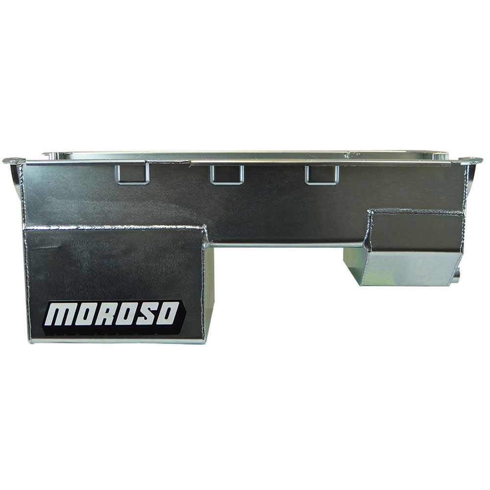 Moroso Oil Pan 20520; Street, Strip Wet Sump 7 Quart Clear Zinc for 1979 to 1993 Ford Mustang, Thunderbird, Cougar 351W 