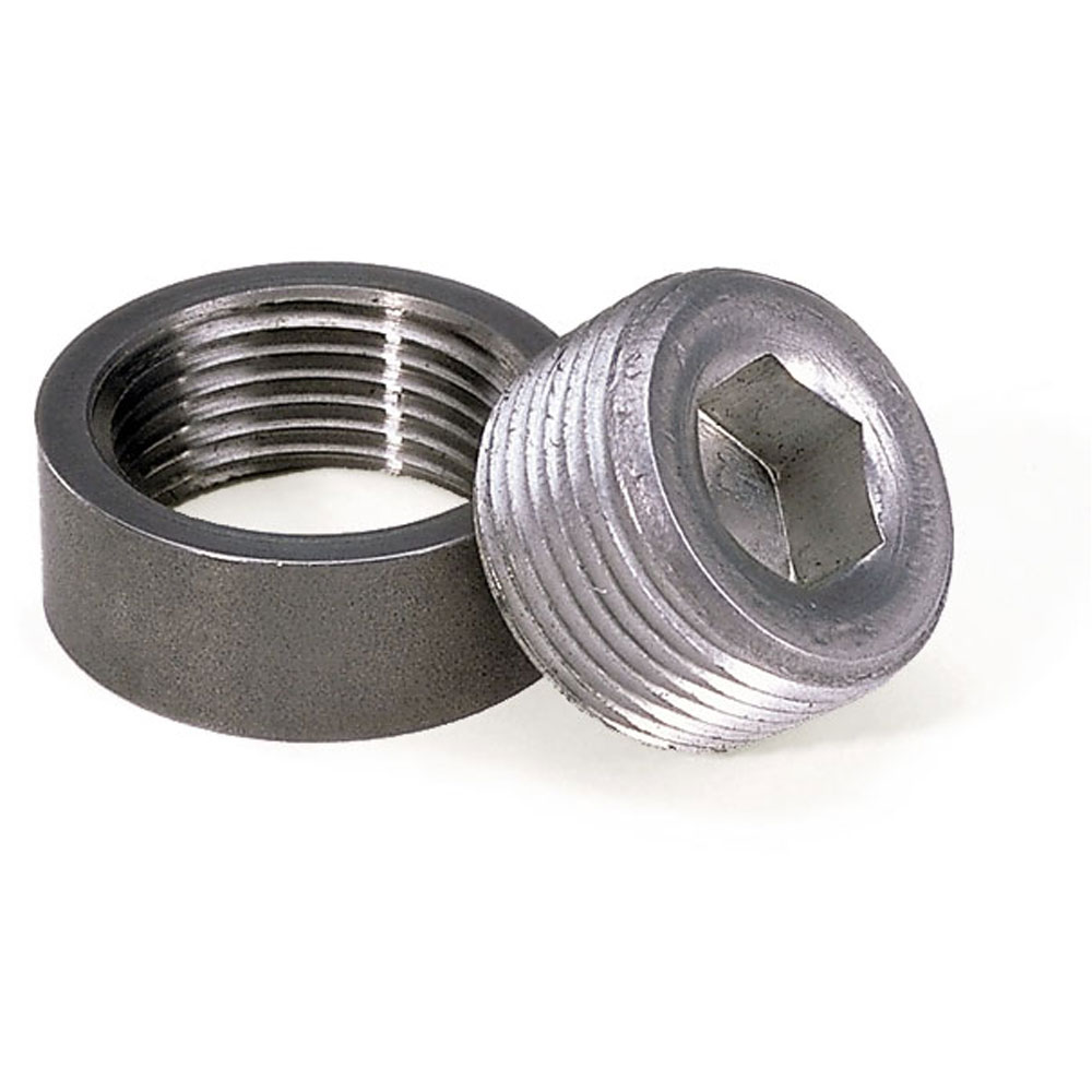 Moroso Pipe Fitting 23970; Weld On Inspection Bung NPT Bung Raw 1.000 in. NPT Female Straight 