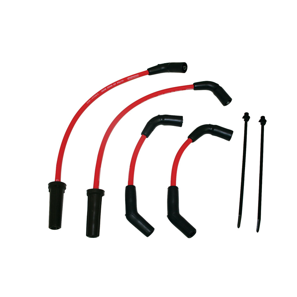 Photo for Moroso Spark Plug Wire Set 28645; Ultra 40 8.650 mm Red Spiral Core OE OE for 2018 and Up Harley Davidson M8 Deluxe FLDE, Fat Boy FLFB, FatBoy 114 FLFBS, Heritage Classic FLHC, Heritage Classic 114 FLHCS,Sport Glide FLSB, Softail Slim FLSL,StreetBob FXBB,Breakout FXBR, Breakout 114 FXBRS, Fat Bob FXFB,Fat Bob 114 FXFBS,Low Rider FXLR, (18 to 19)