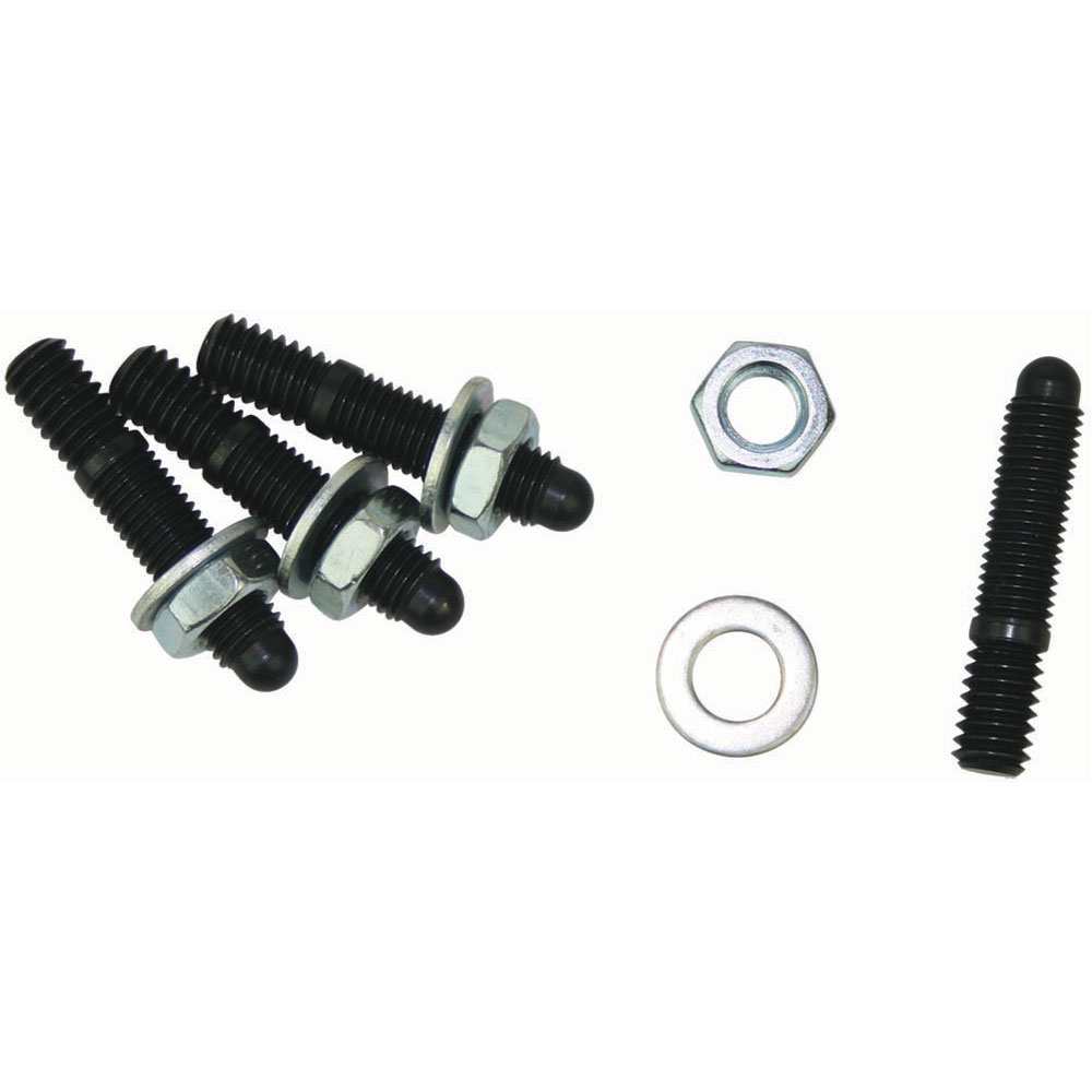 Moroso Carburetor Stud Kit 37950; Bullet Nose Studs 1.375 in. 5/16 in. -18 5/16 in. -24 Black Oxide Steel Bullet Nose 