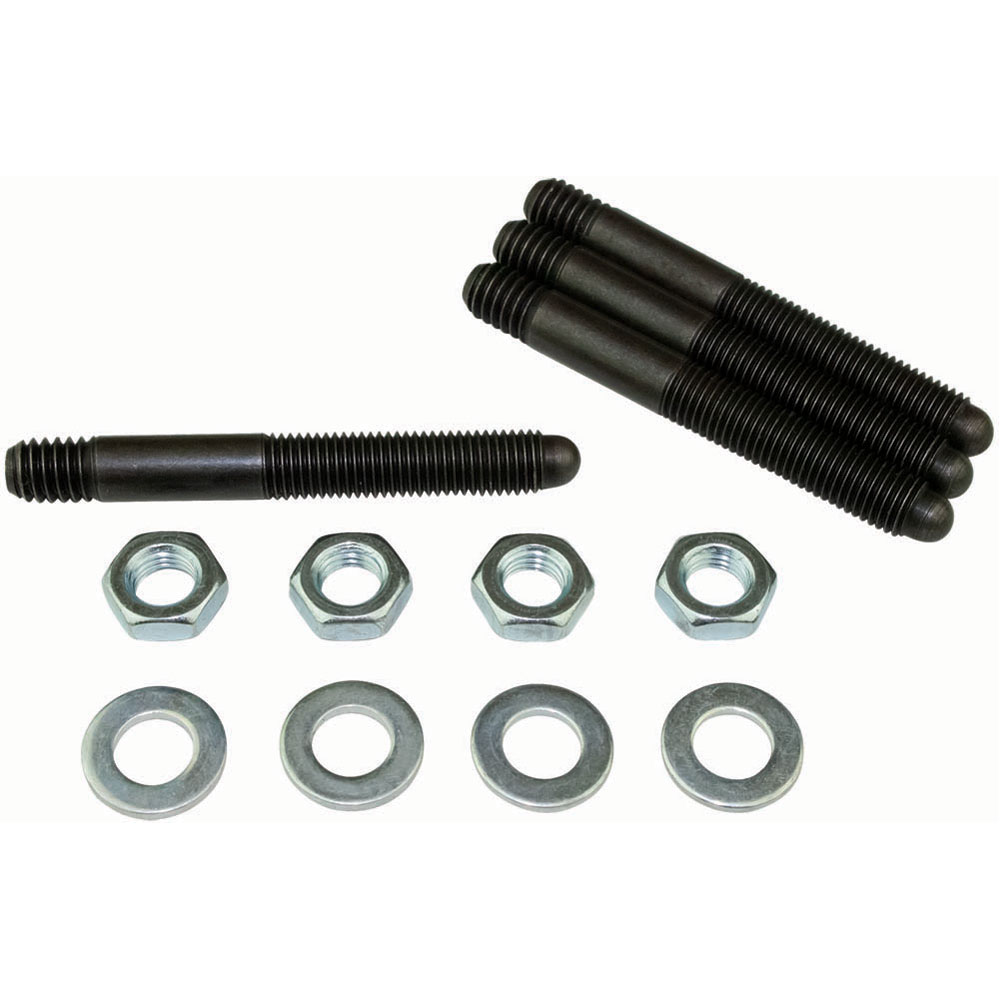 Moroso Carburetor Stud Kit 37950; Bullet Nose Studs 1.375 in. 5/16 in. -18 5/16 in. -24 Black Oxide Steel Bullet Nose 