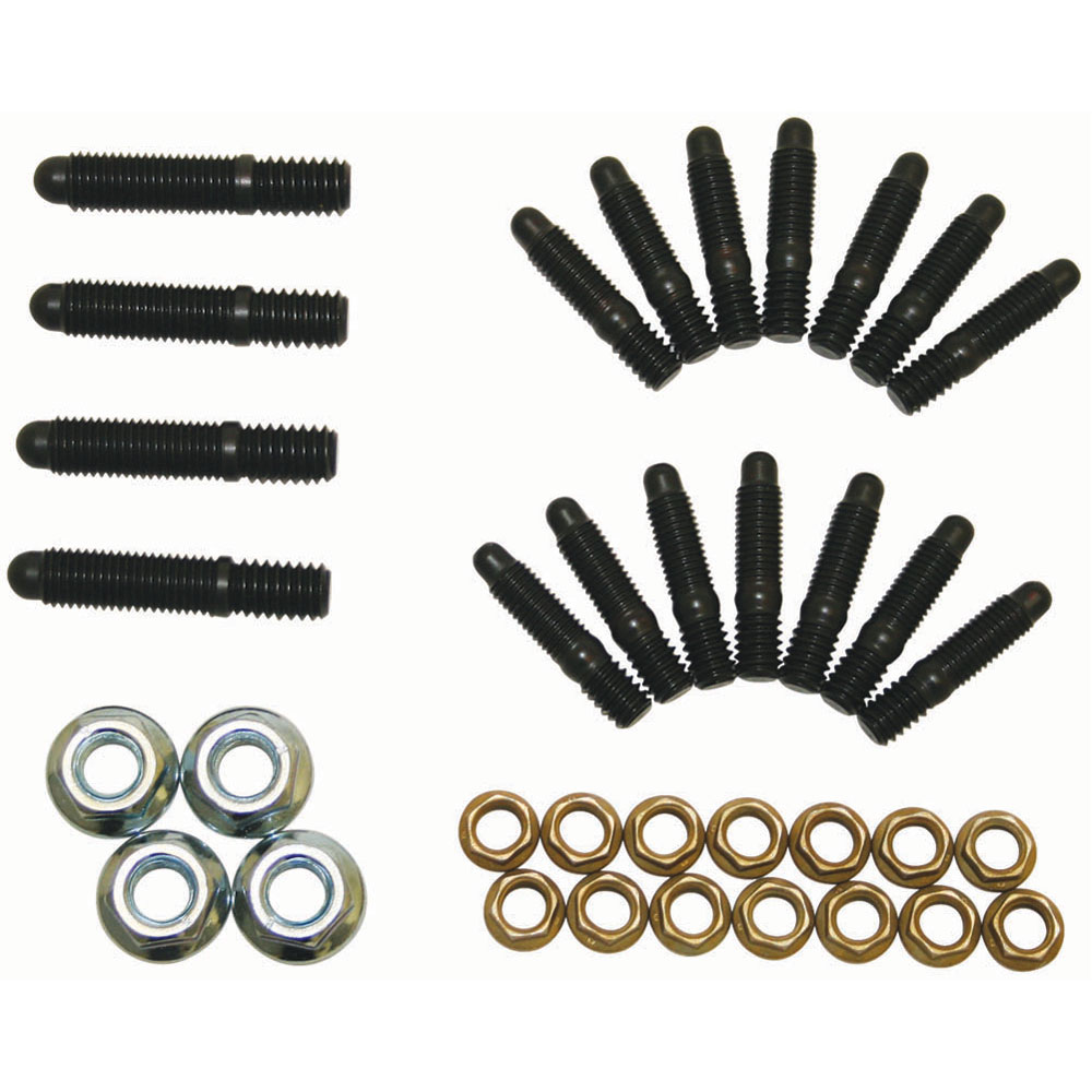 Moroso Oil Pan Stud Kit 38350; Hex Stud Black Oxide Steel for Chevy, Oldsmobile 262 to 400, 350 to 455 