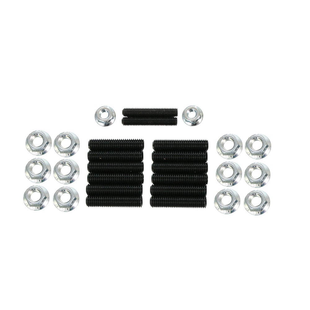 Moroso Oil Pan Stud Kit 38541; Hex Stud Black, Zinc Steel for GM LS 