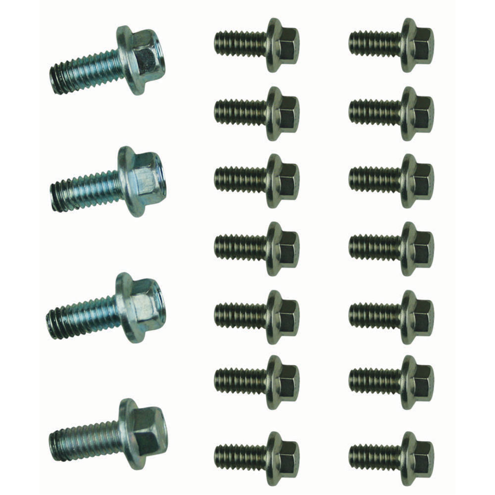 Moroso Oil Pan Bolts 38551; Hex Bolt Zinc Plated Steel for Chevy 262 to 400 