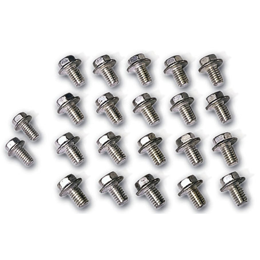 Photo for Moroso Oil Pan Bolt Set 38560; Hex Bolt Zinc Plated Steel for Chevy, Pontiac 396 to 454, 301 to 455