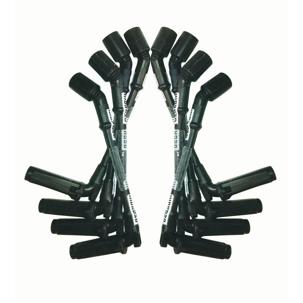 Photo for Moroso Spark Plug Wires 51532; Ultra Wire Set 7 mm Black Spiral Core 90 deg. Coil Pack for 1997 to 2020 GM LS