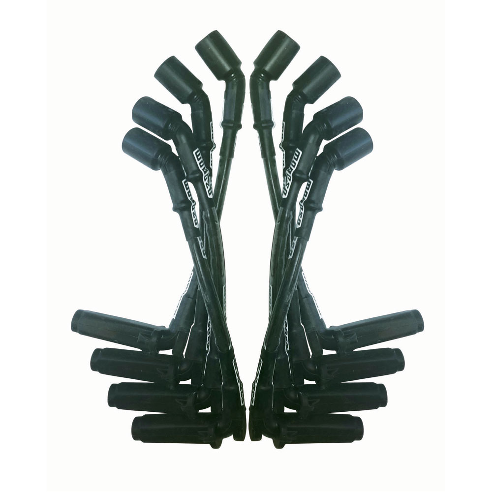 Photo for Moroso Spark Plug Wires 51534; Ultra Wire Set 7 mm Black Spiral Core 90 deg. Coil Pack for 1997 to 2020 GM LS