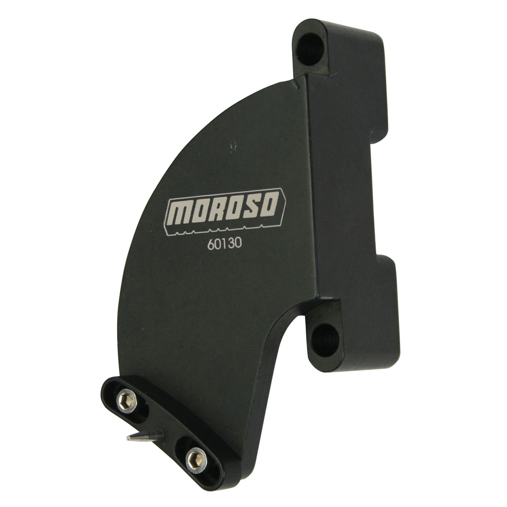 Moroso Timing Pointer 60130; Billet Timing Pointer 6.250 in. Black Anodized Billet Aluminum for Chevy 396 to 454 