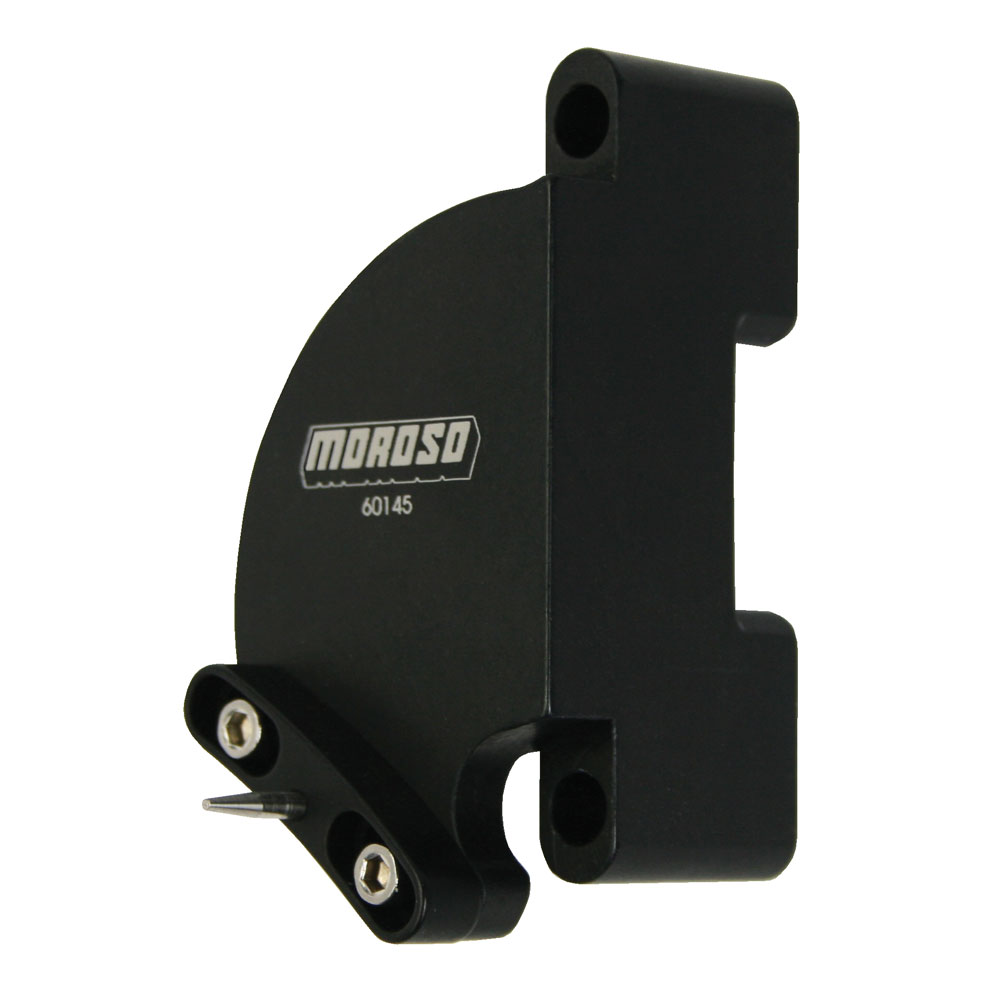 Photo for Moroso Timing Pointer 60145; Billet Timing Pointer 8.000 in. Black Anodized Billet Aluminum for Chevy 396 to 454 