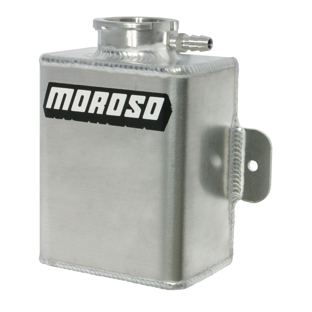 Photo for Moroso Engine Coolant Reservoir 63766; Expansion Tank 1.25 Quarts Natural Fabricated Aluminum 5.625 in.