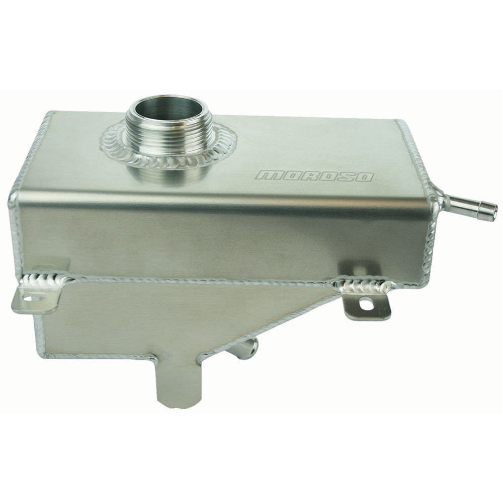 Moroso Engine Coolant Reservoir 63783; Natural Aluminum, Fabric for 2011 to 2014 Ford Mustang 