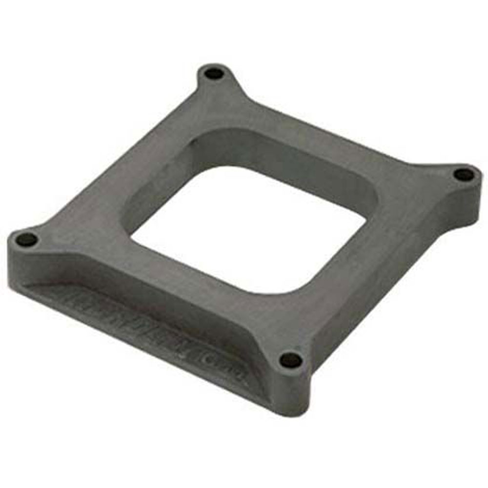Moroso Carburetor Spacer 64940; 4150 Square Bore 1.000 in. Open Black Plastic 