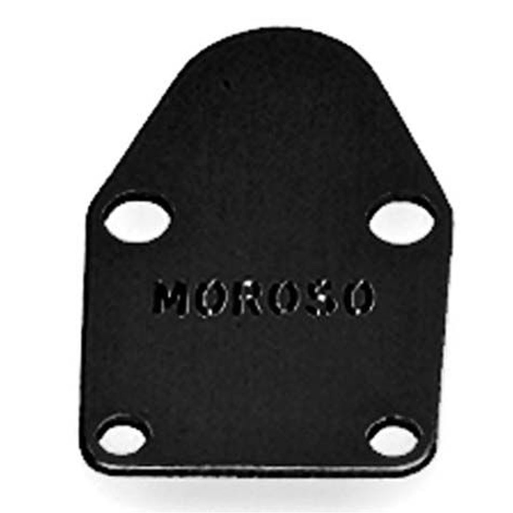 Photo for Moroso Fuel Pump Block-Off Plate 65391; Black Anodized Aluminum for Chevy 262 to 400