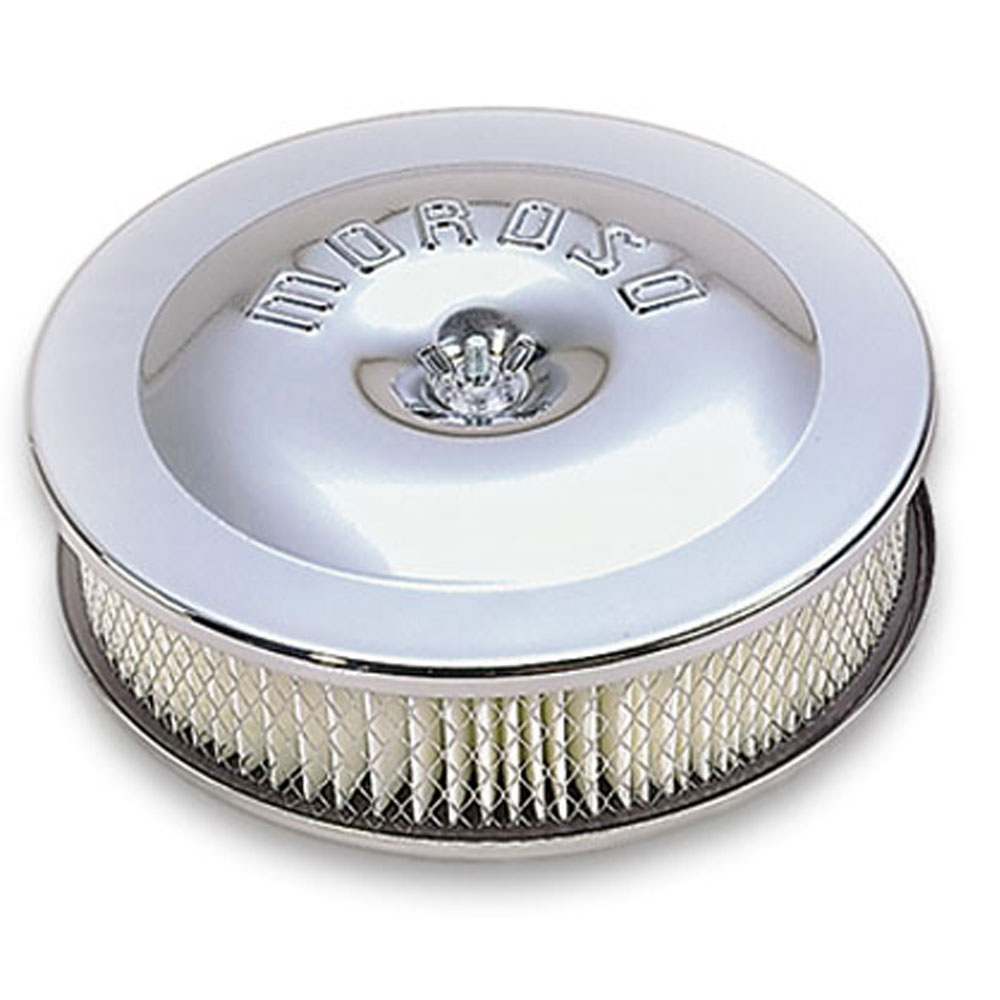 Photo for Moroso Air Cleaner Assembly 66310; Chrome Air Cleaner Chrome with Moroso Logo Steel Round 8.500 in. 2.375 in.
