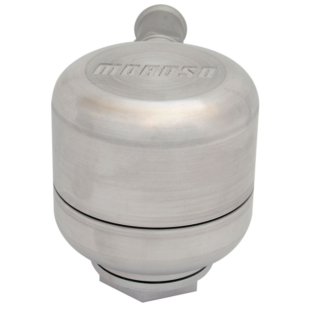 Moroso Valve Cover Breather 68788; Positive Locking Breather Round Natural Billet Aluminum 