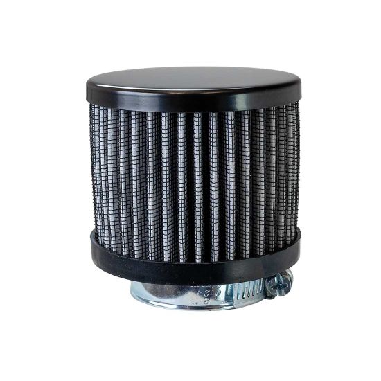 Moroso Valve Cover Breather 68821; Round Black Steel/Cotton 