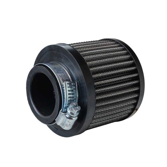 Moroso Valve Cover Breather 68821; Round Black Steel/Cotton 
