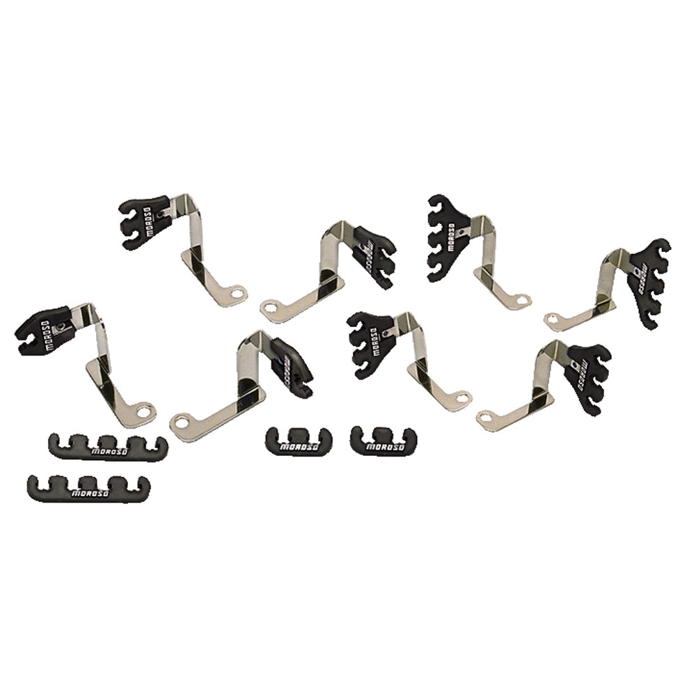 Photo for Moroso Spark Plug Wire Holder 72178; 9.000 mm Bolt to Valve Cover Black Plastic for Chevy 396 to 454
