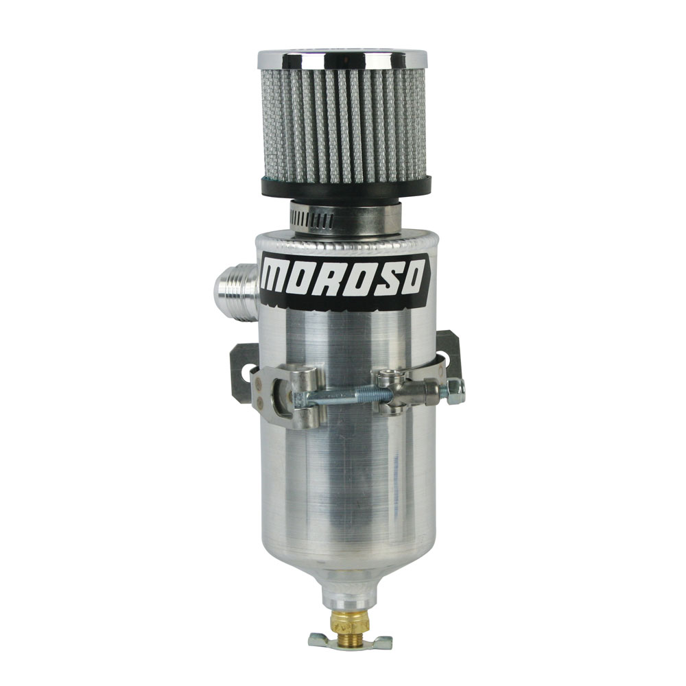 Photo for Moroso Vacuum Breather Tank 85465; Catch Can 3.125 in. 11.500 in. Aluminum 1 Quart 