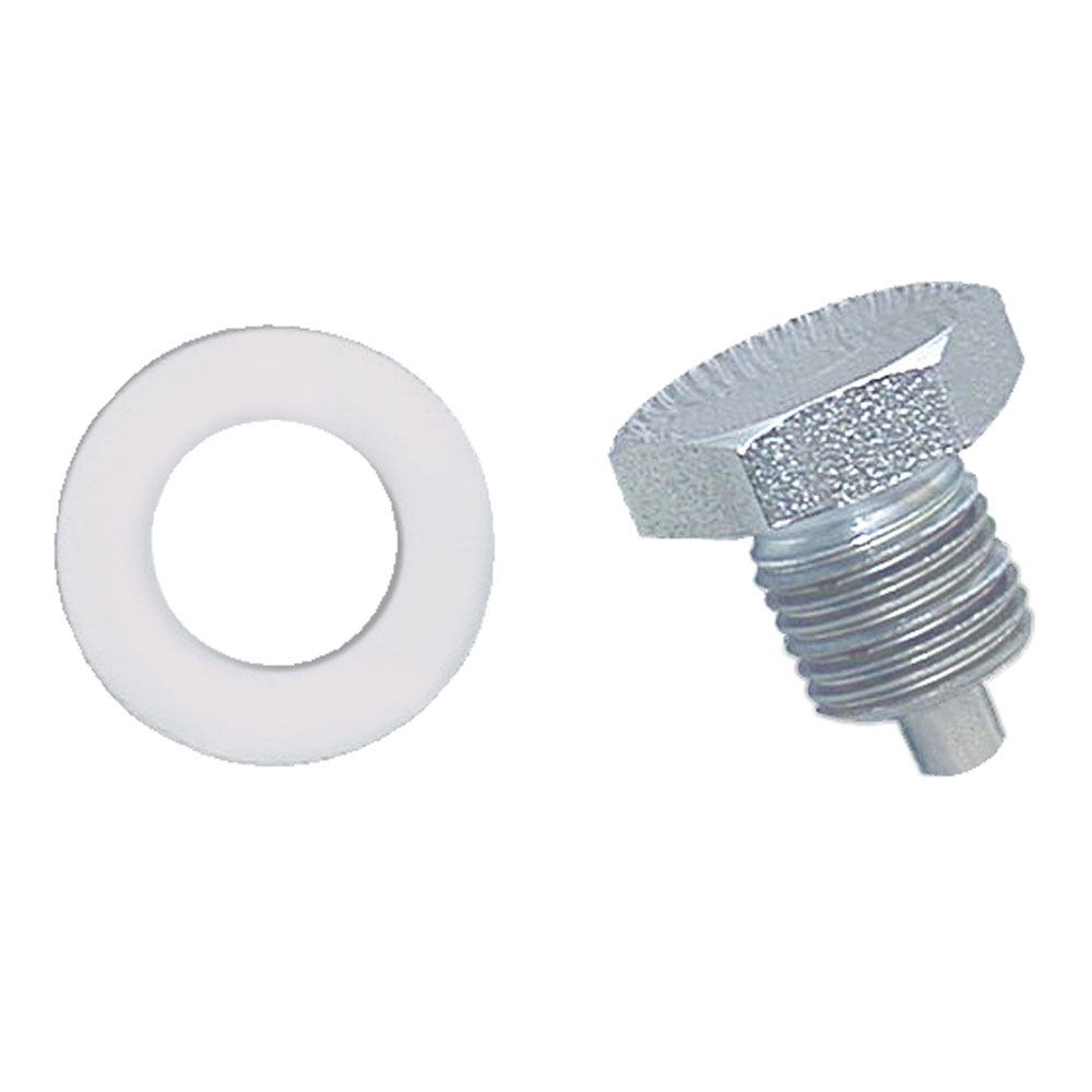 Photo for Moroso Oil Drain Plug Assembly 97000; Magnetic Drain Plug 1/2 in. Chrome 