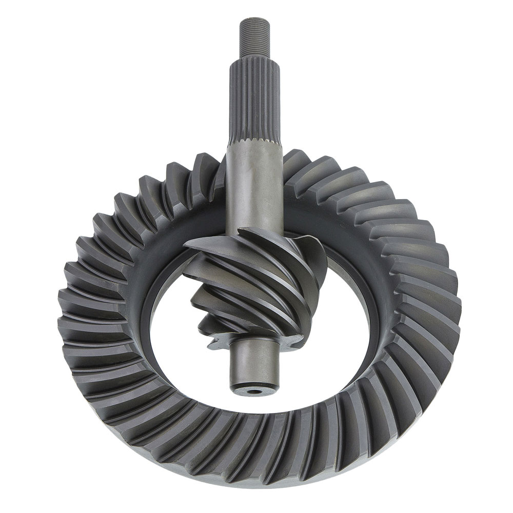 Motive Gear Differential Ring and Pinion F890600AX; Performance AX 6 9.000 in. Drop Out for 1966 to 1976 Ford, Lincoln, Mercury Bronco (66 to 86), E100 Econoline (69 to 83), E100 Econoline Club Wagon (75 to 83), E to 150 Econoline (75 to 86), E to 150 Econoline Club Wagon (75 to 86), E to 200 Econoline (69 to 74), F100 (75 to 83), F to 150 (75 to 86), Fairlane (57 to 70), Galaxie (59 to 67), Galaxie 500 (62 to 74), Gran Torino (72 to 76), Granada (75 to 80), LTD (65 to 79), LTD II (77 to 79), Maverick (70 to 77), Mustang (65 to 73), Ranchero (57 to 79), Thunderbird (55 to 79), Torino (68 to 76), Continental (58 to 79), Mark III (68 to 71), Versailles (77 to 80), Comet (64 to 77), Cougar (67 to 79), Grand Marquis (75 to 78), Marauder (63 to 70), Marquis (67 to 78), Montego (68 to 76) 